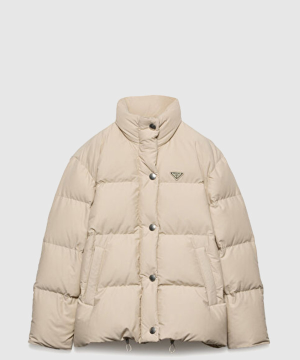 프라다 로고 쇼트 코트