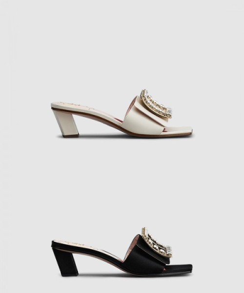 로저비비에 비키러브 스트라스 버클 뮬 6583