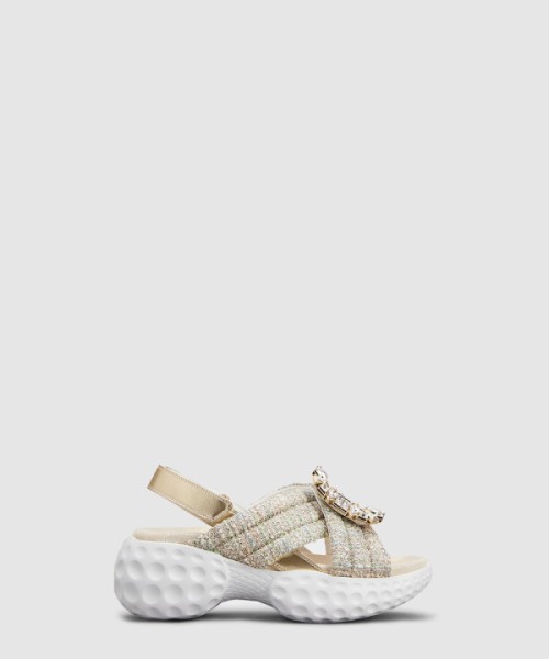 로저비비에 비브 런 라이트 스트라스 샌들 6673