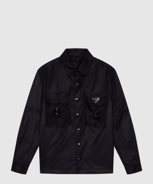 프라다 로고 긴팔 코트