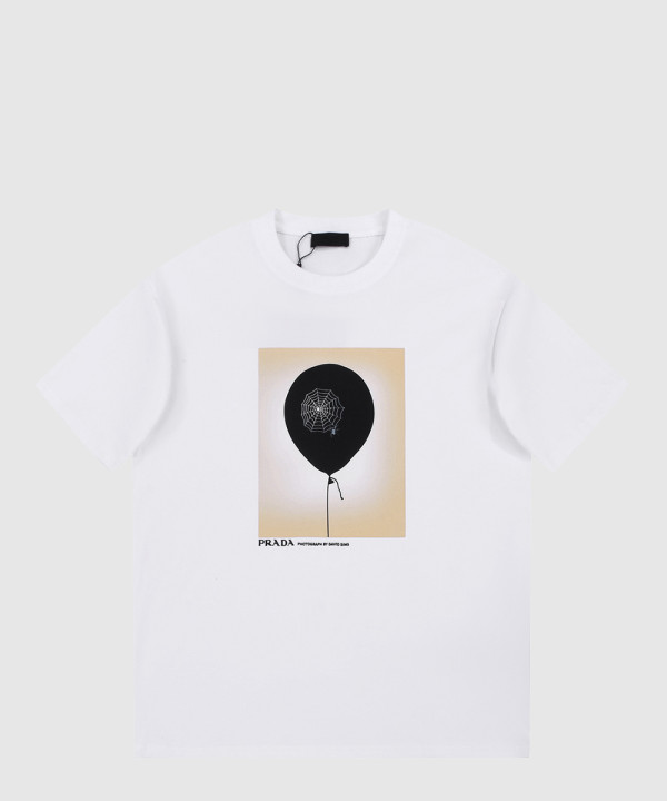 프라다 플라워 코튼 톱