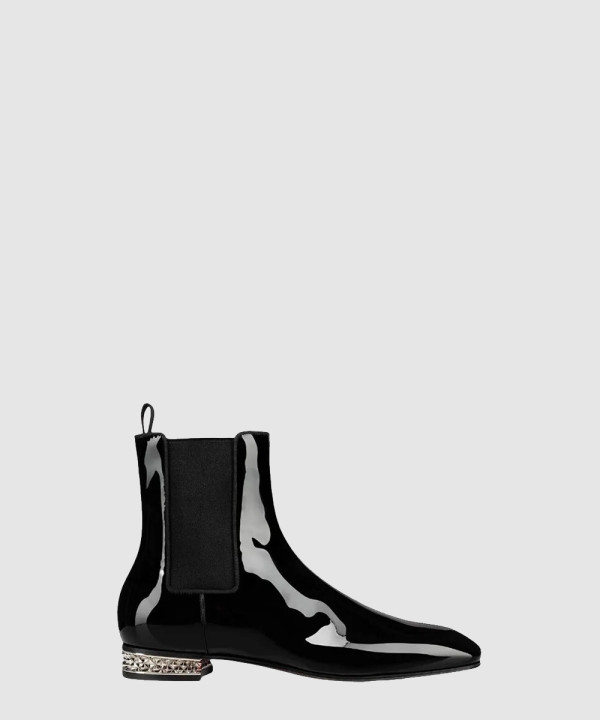 루부탱 에나멜 스파이크 부츠 3220228