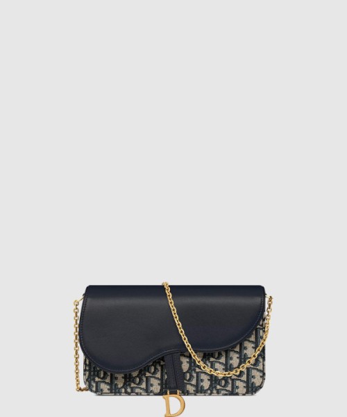 디올 Saddle 미디엄 체인 파우치 S5907