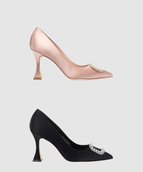 마놀로블라닉 파베타 90 새틴 펌프스