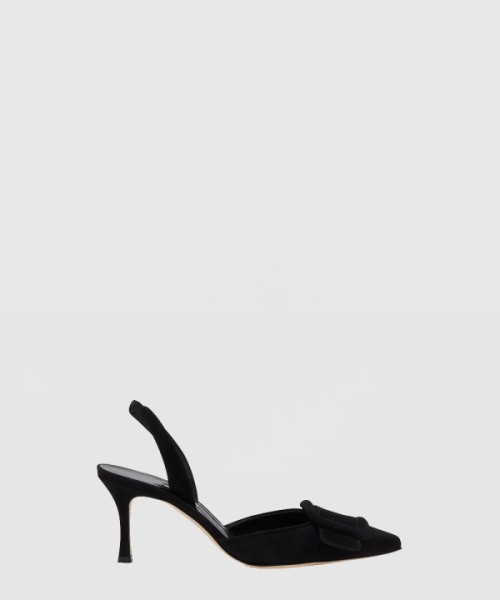 마놀로블라닉 스웨이드 슬링백 펌프스