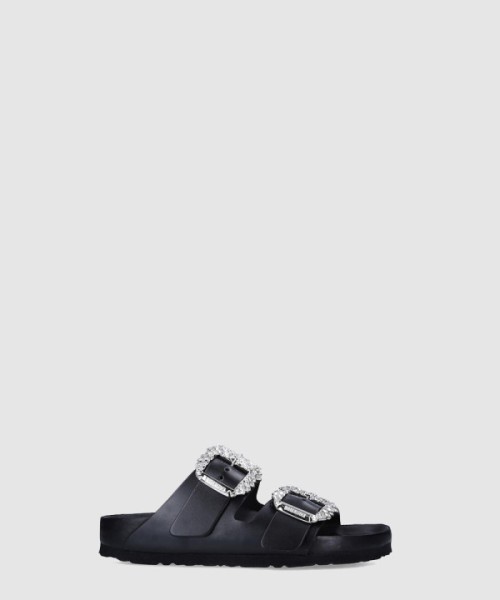 마놀로블라닉 애리조나 크리스탈 레더 샌들