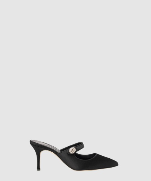 마놀로블라닉 캄파리무 새틴 메리제인 뮬 힐