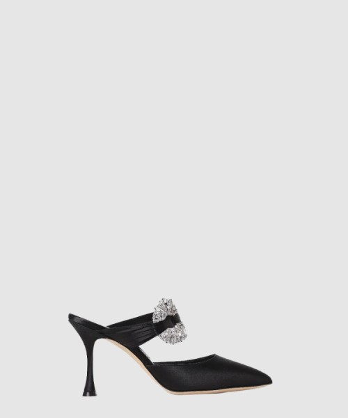 마놀로블라닉 크리스털 버클 뮬