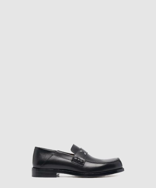 마르지엘라 스티치 로고 레더 로퍼 T8013