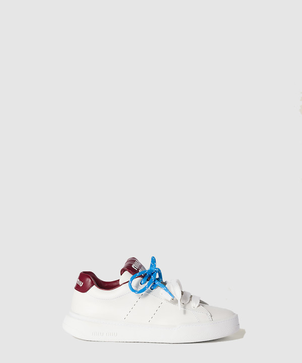 미우미우 가죽 스니커즈 5E387E