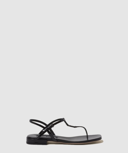 미우미우 페이턴트 레더 헤링본 샌들 5Y895D