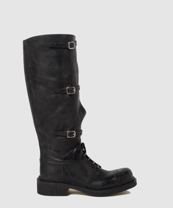 미우미우 가죽 부츠 5W315E