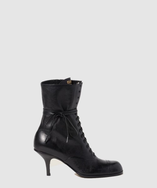 미우미우 가죽 레이스 부티 5U323E