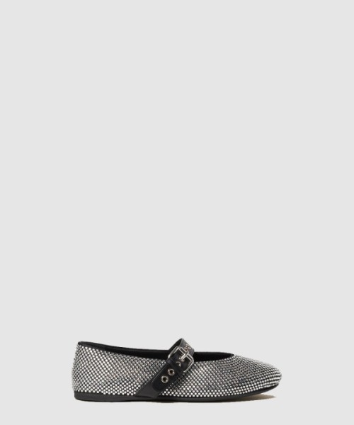 미우미우 송아지 가죽 발레리나 플랫 5F209E