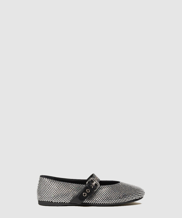 미우미우 송아지 가죽 발레리나 플랫 5F209E