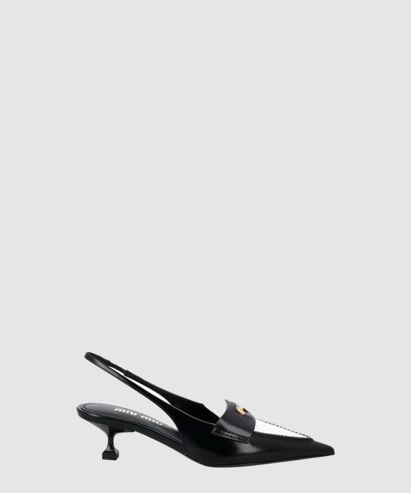 미우미우 투톤 가죽 펌프스 5D774D