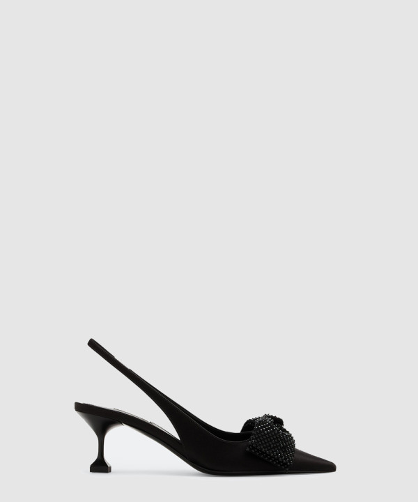 미우미우 새틴 슬링백 펌프스 5I811D