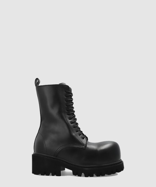 발렌시아가 스톰퍼 레더 레이스업 부츠 805881