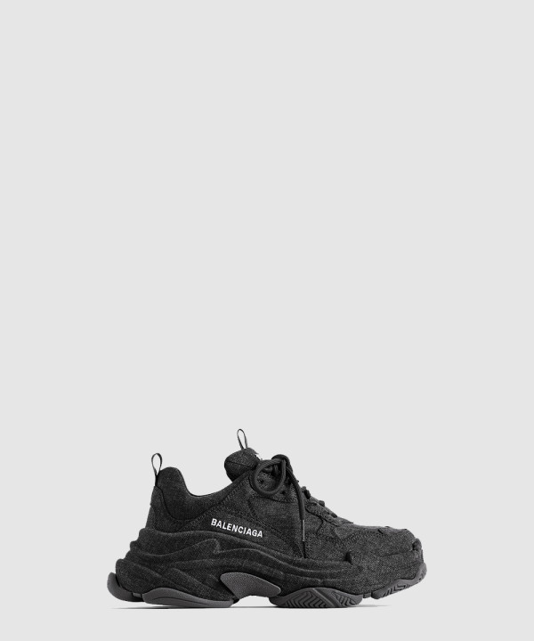 발렌시아가 TRIPLE S 데님 스니커즈 536737