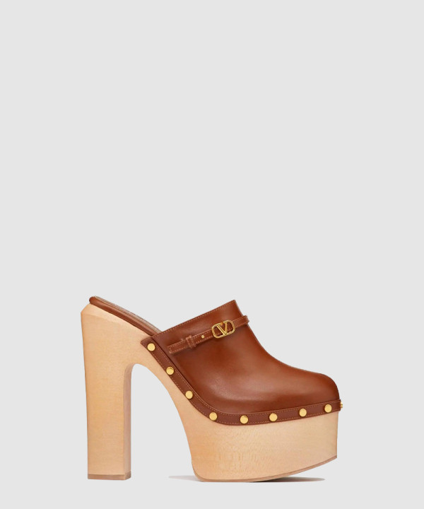 발렌티노 힐 버클 백 슬리퍼