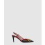 발렌티노 송아지 가죽 슬링백 펌프스