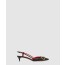 발렌티노 송아지 가죽 슬링백 펌프스