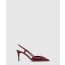 발렌티노 페이턴트 레더 힐 슬링백 펌프스 보르도 3W2S0R