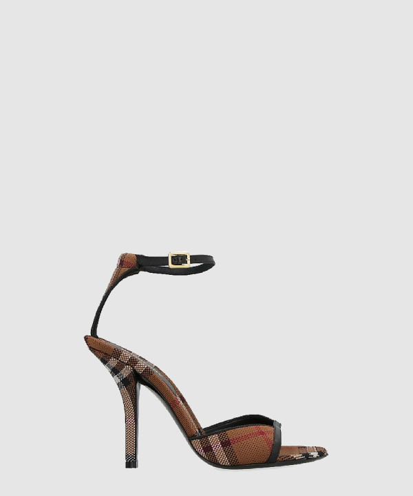 버버리 빈티지 체크 샌들 힐 80655071