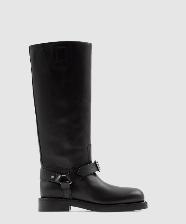 버버리 레더 새들 하이 부츠 80743661