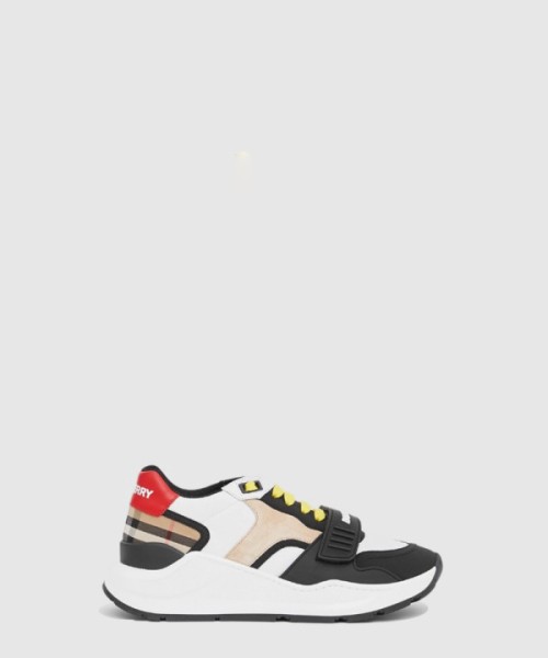 버버리 빈티지 체크 스웨이드 레더 스니커즈 80285801