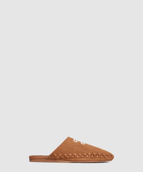 셀린느 스웨이드 송치 슬리퍼 357493