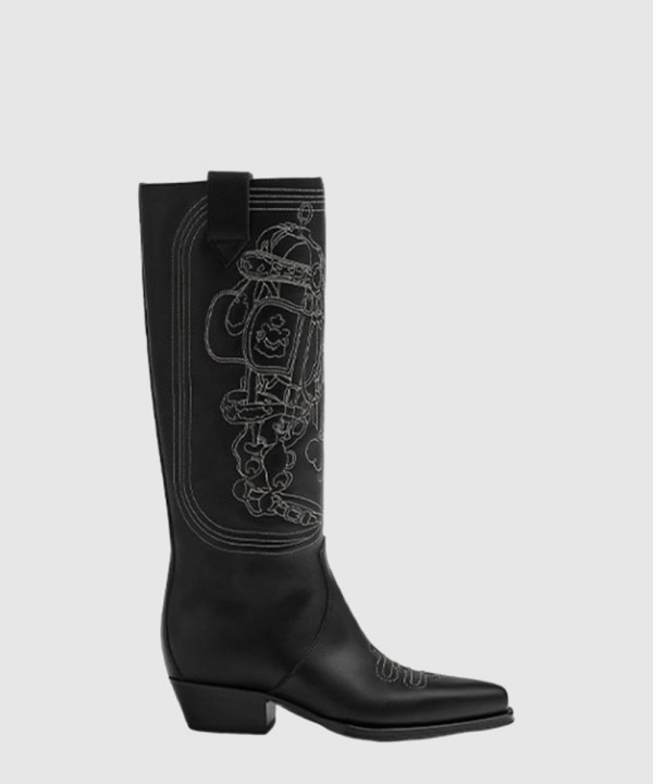 에르메스 포크 35 앵클부츠