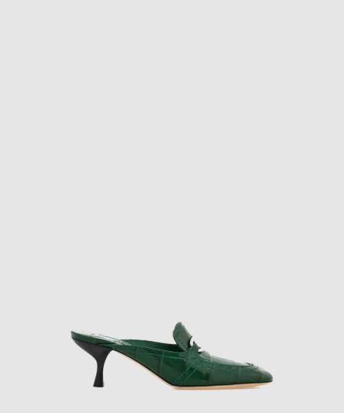 페레가모 골드 버클 키튼 힐 뮬 01I139