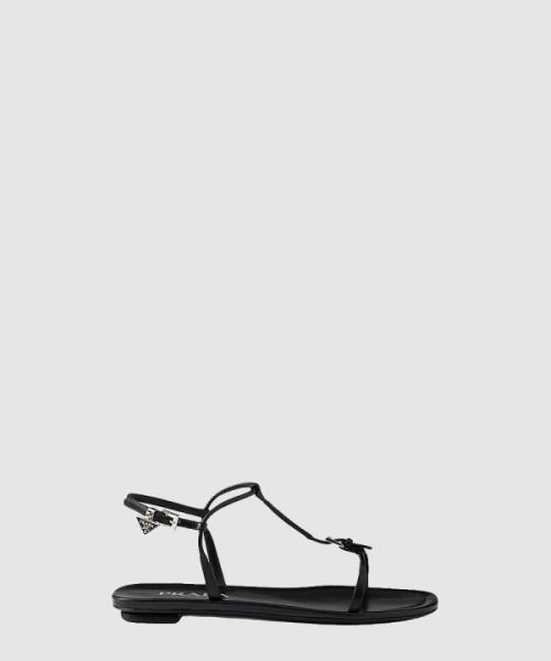 프라다 플랫 가죽 샌들 1X577N