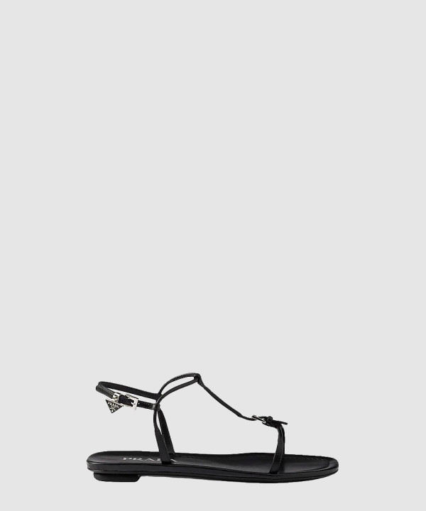 프라다 플랫 가죽 샌들 1X577N