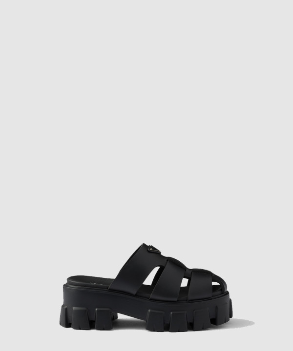 프라다 모놀리식 러버 뮬 1XX751