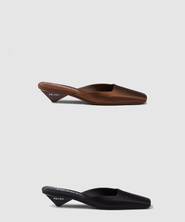 프라다 새틴 뮬 1I479N