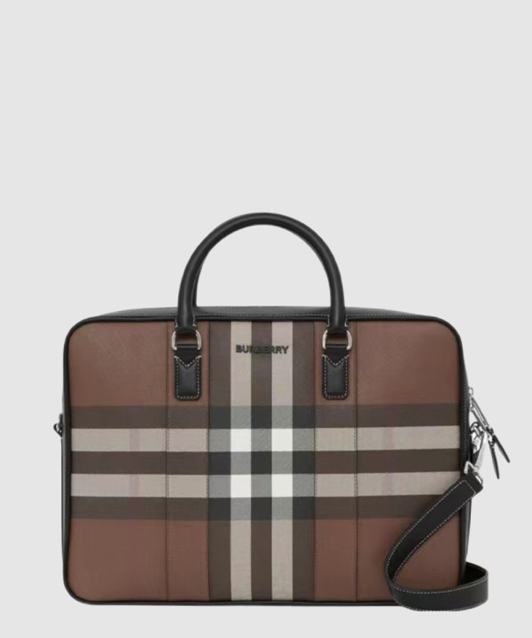 버버리 체크 레더 브리프케이스 80527721