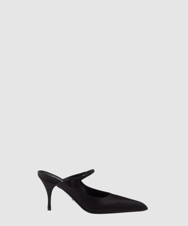 프라다 새틴 뮬 1I483N