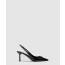 프라다 삼각로고 포인티드 슬링백 펌프스 1I901M