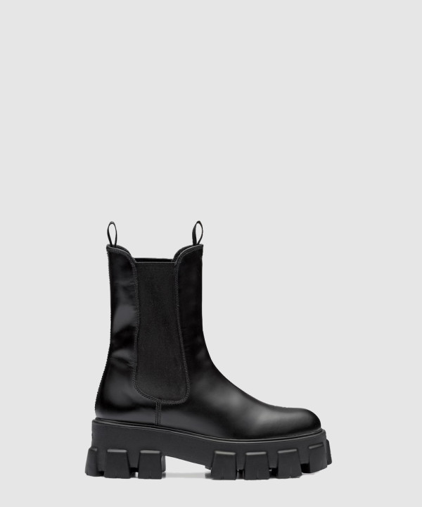 프라다 모노리스 브러시드 레더 부츠 1U749M