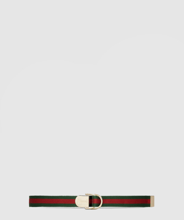 구찌 스트라이프 직조 벨트 790170