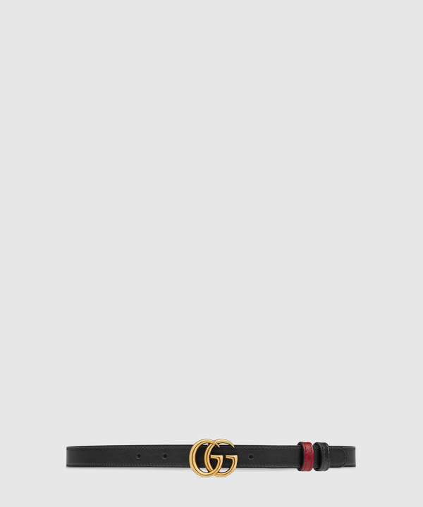 구찌 GG 마몽 리버서블 씬 벨트 659418