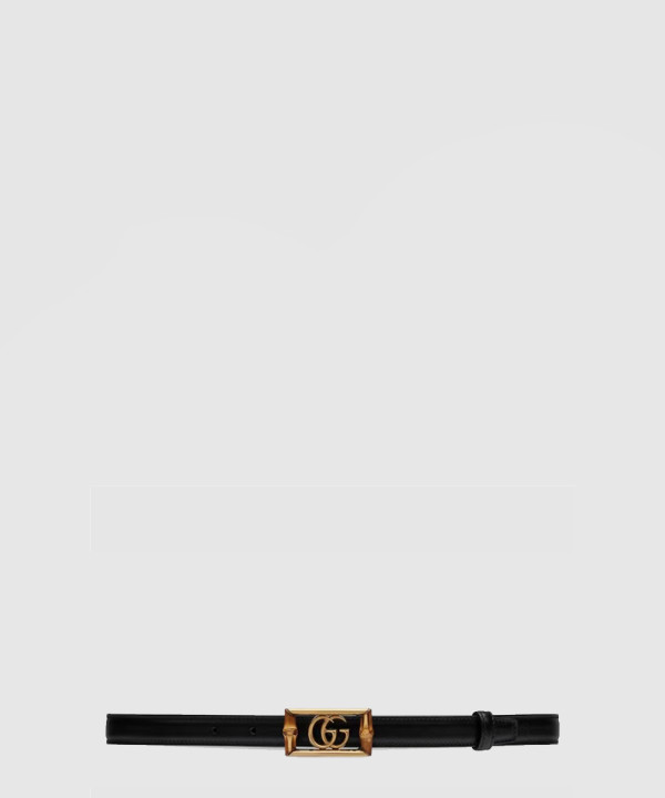 구찌 더블 G 밤부 레더 벨트 768464