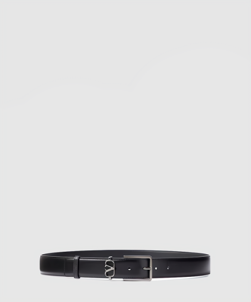 발렌티노 V 로고 벨트