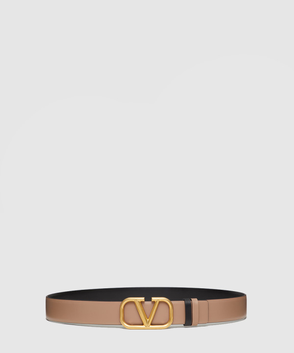 발렌티노 양면 광택 송아지 가죽 벨트