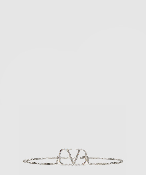 발렌티노 브이로그 로고 체인 벨트