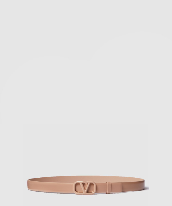 발렌티노 시그너처 광택송아지 가죽 벨트