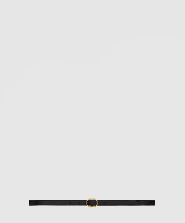 생로랑 가죽 소재의 프레임 버클 슬림 벨트 732560