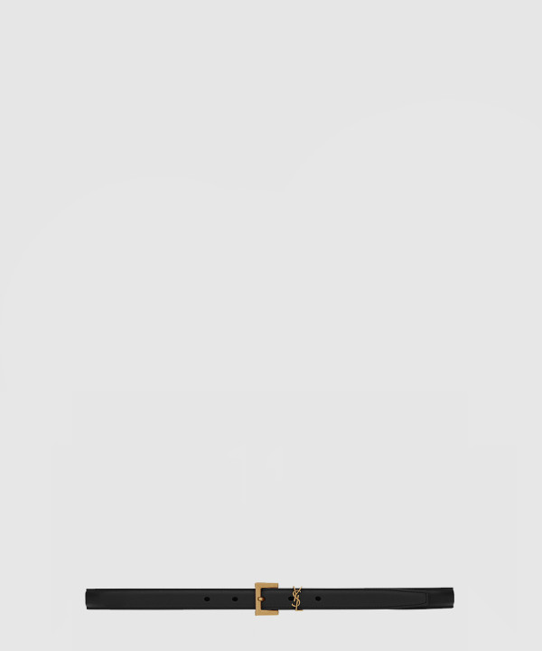 생로랑 래커 처리된 가죽 소재의 스퀘어 버클 554465